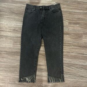 NEW with tags -Rock & Roll Denim Women's High Rise Fringe Cropped Straight Jeans